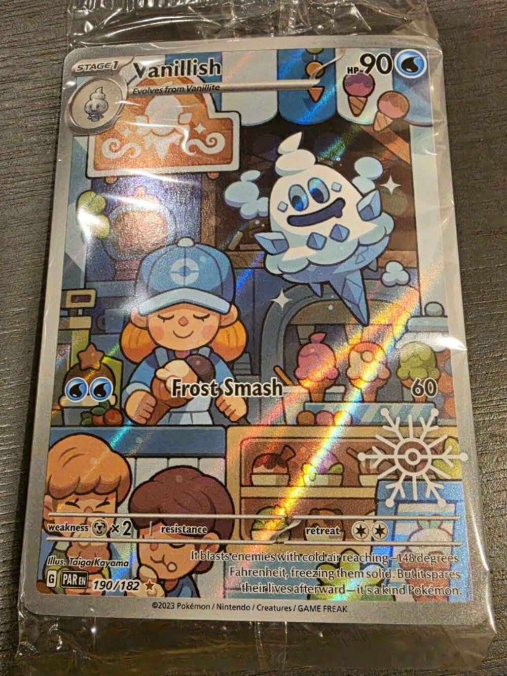 Pokemon TCG Vanillish 190/182 Paradox Rift 2023 Holo Illustration Rare EN 90HP